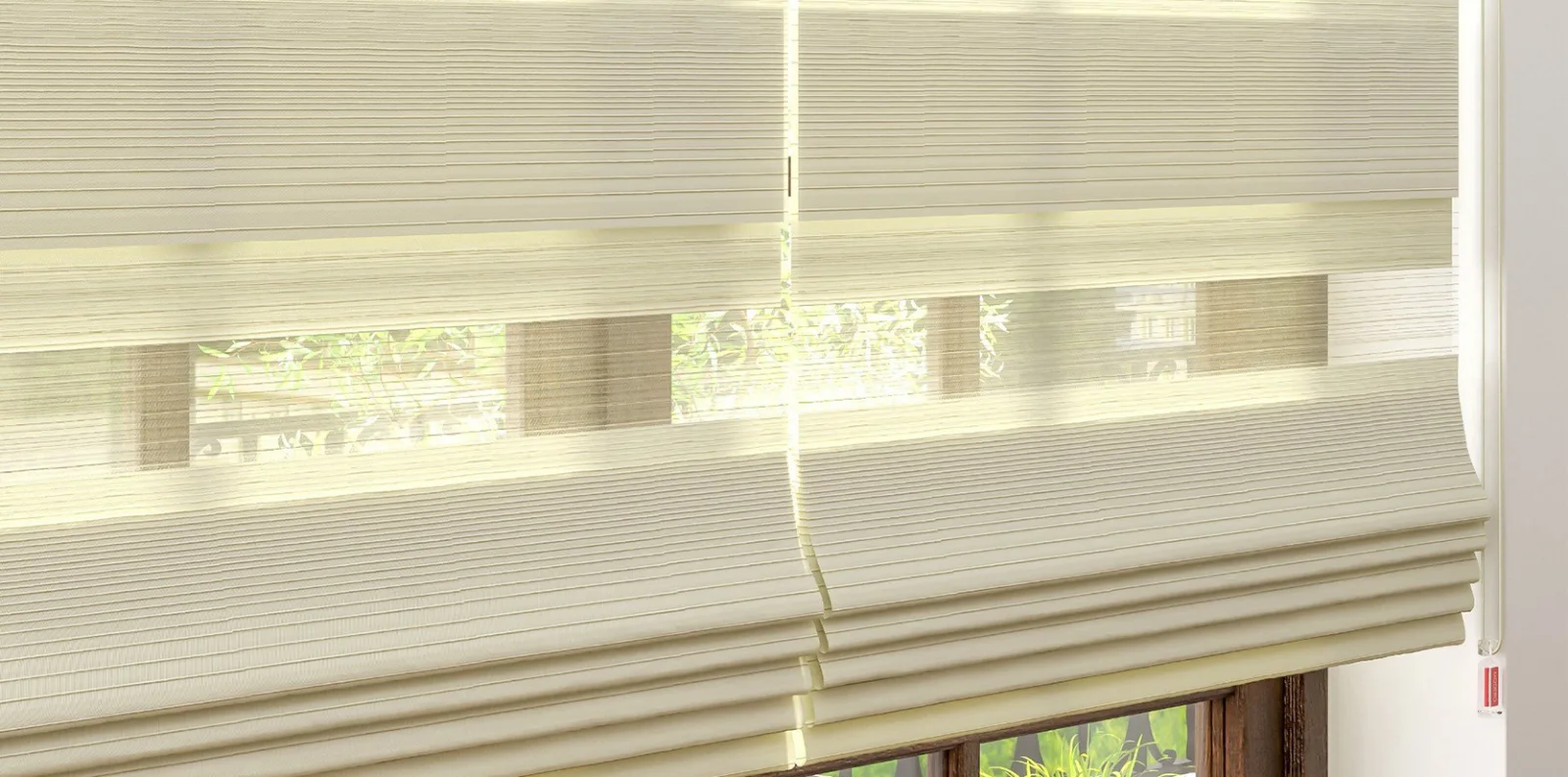 MODERO Combi Roman Shades in an interior setting.